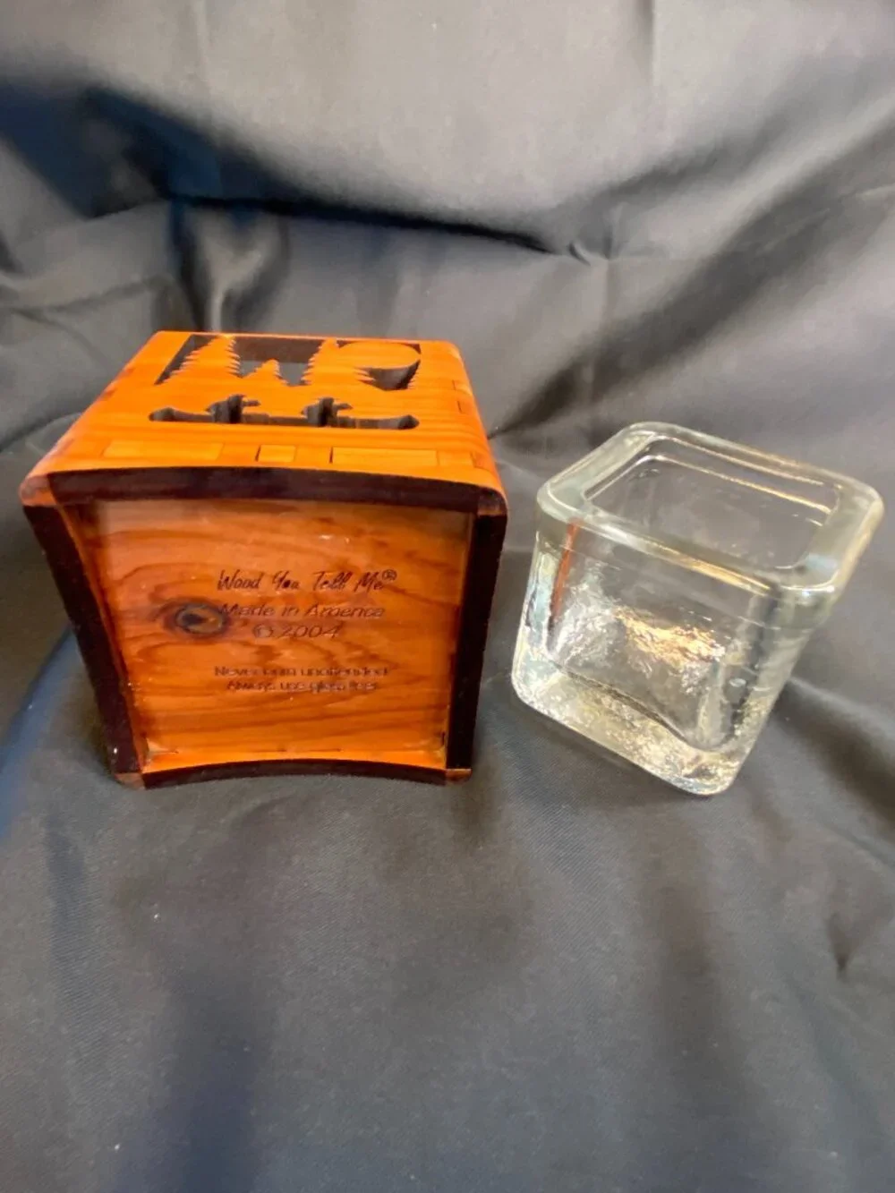Wood You Tell Me Cedar Wood Canoe & Oars Candle Holder Cabin Decor